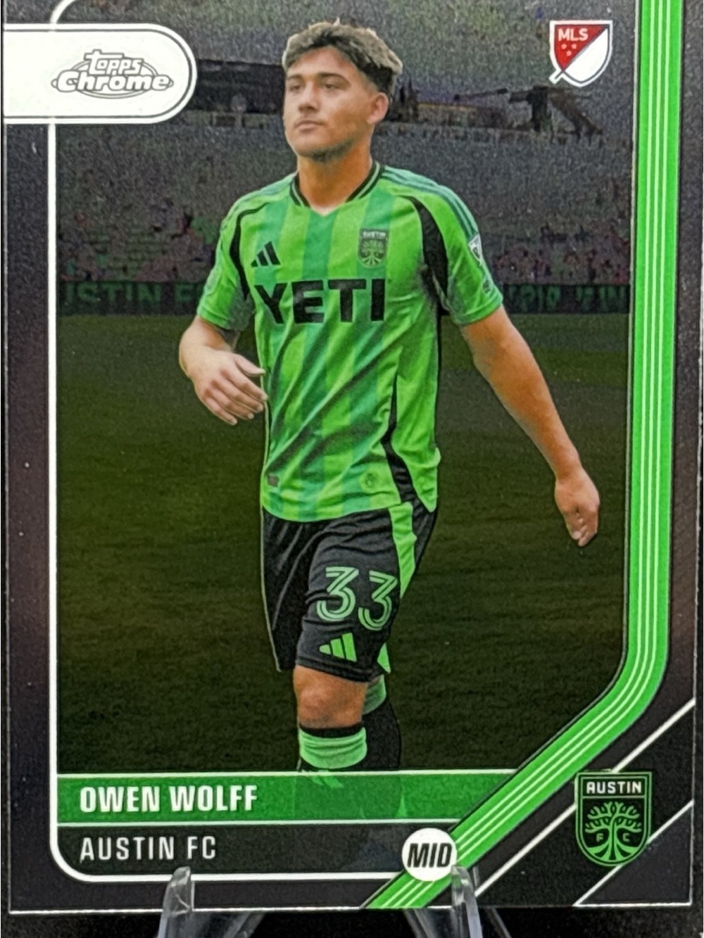 Topps Chrome Owen Wolff Austin FC Soccer Trading Card